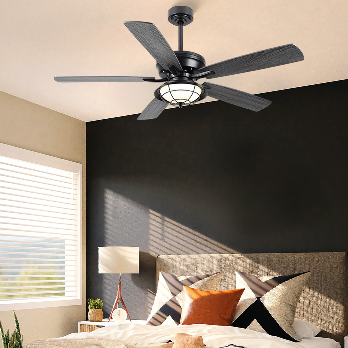 Indoor/Outdoor Ceiling Fans Farmhouse Modern Style 52" - Blushlighting