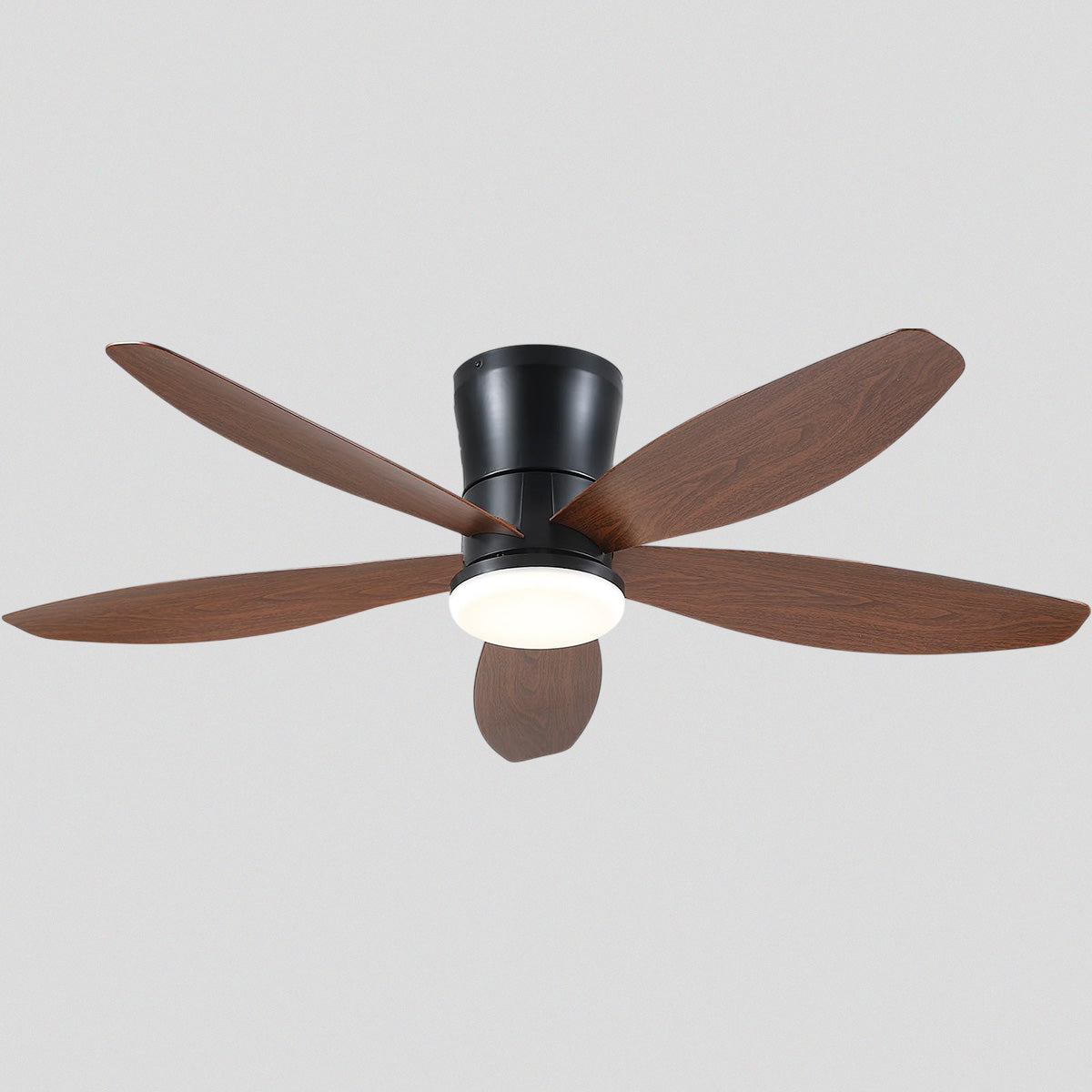 Indoor/Outdoor Recessed Black Ceiling Fan Light-ceiling light-Brown-48"-Blushlighting