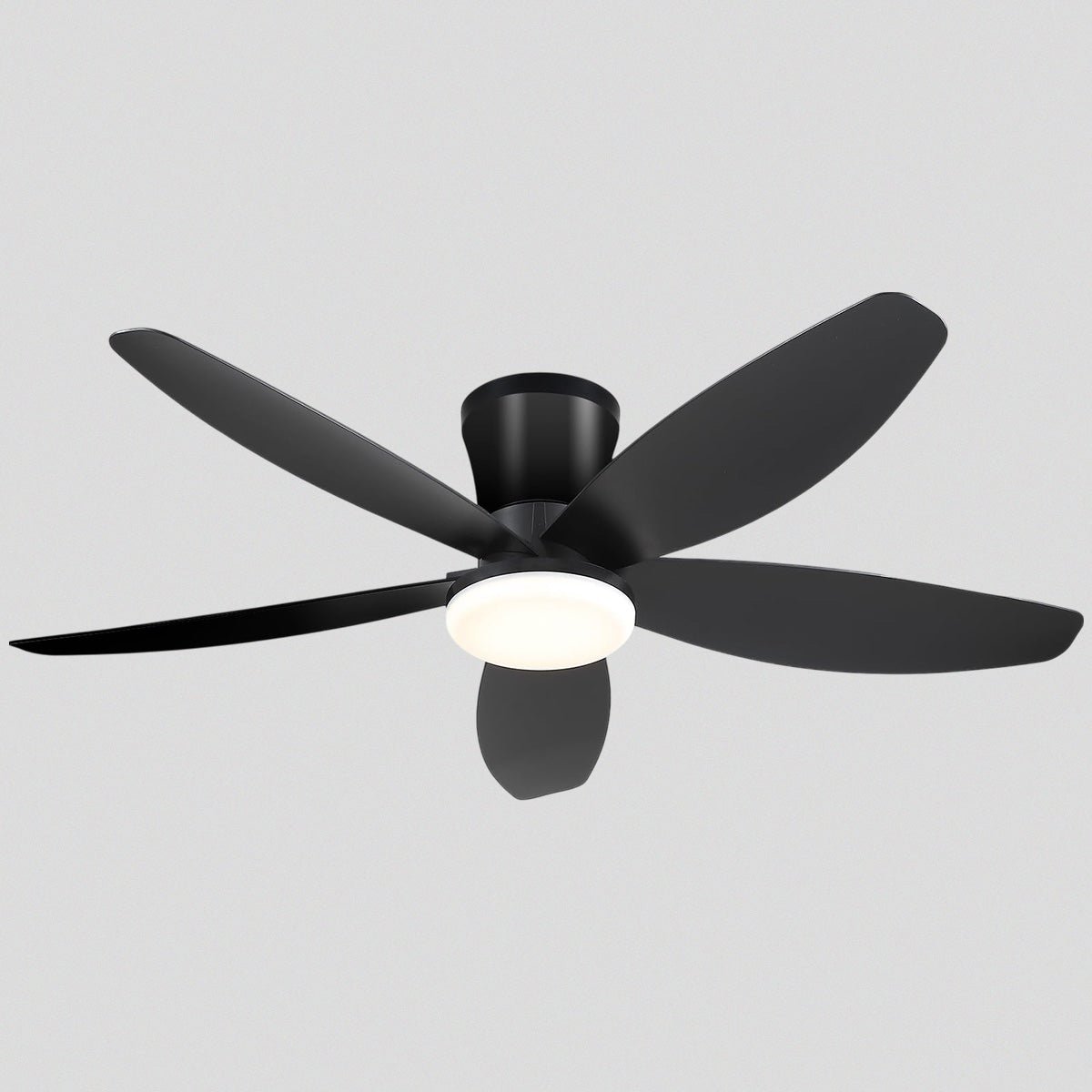 Indoor/Outdoor Recessed Black Ceiling Fan Light - Black42"Blushlighting