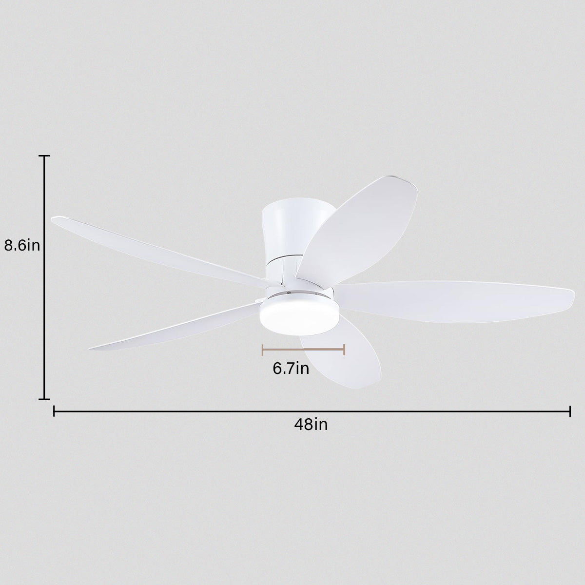 Indoor/Outdoor Recessed Black Ceiling Fan Light-ceiling light-Blushlighting