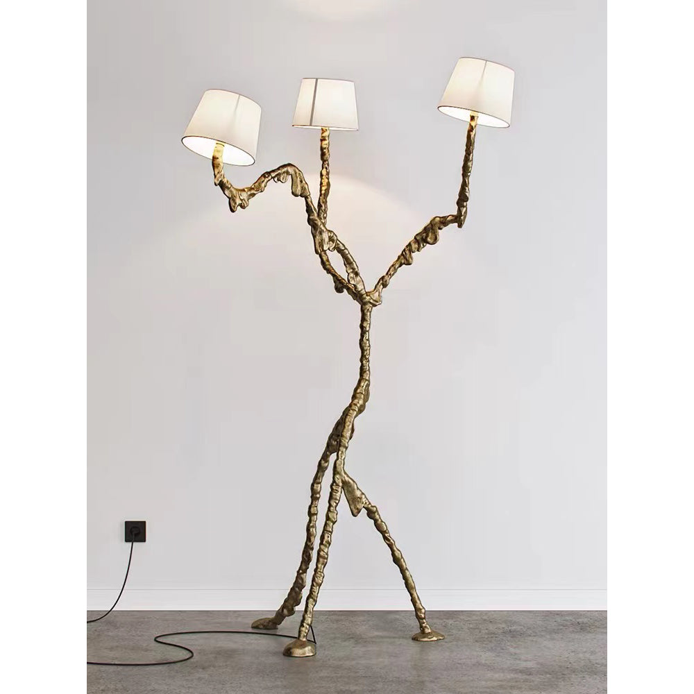 Ines brass three-light floor lamp product view 32