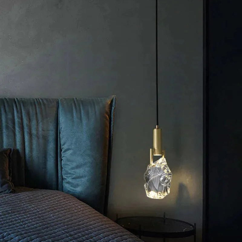 Irregular crystal pendant 6 styles - Round - 1 lightBlushlighting