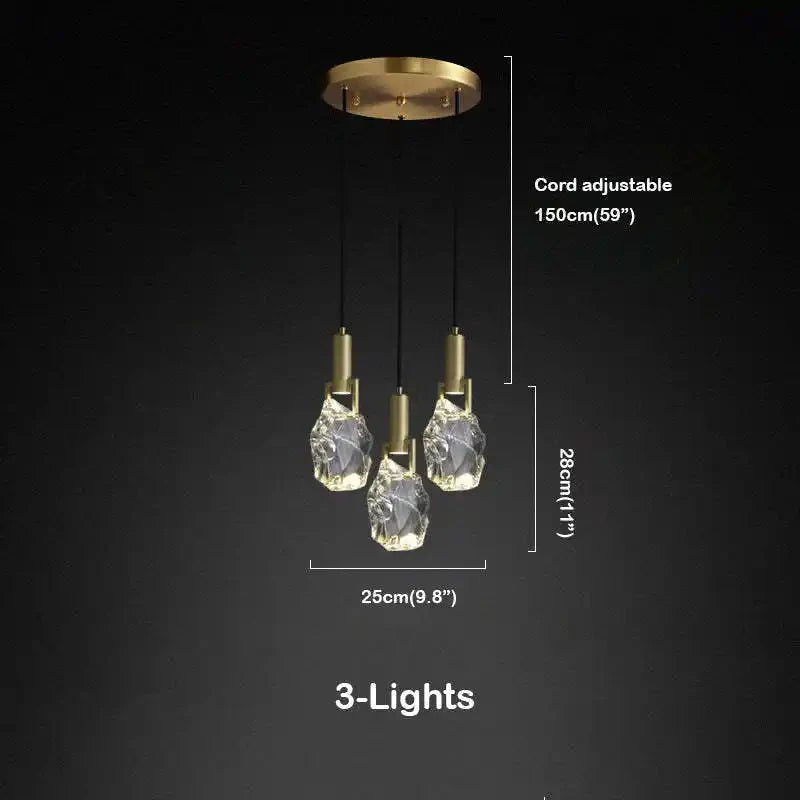 Irregular crystal pendant 6 styles - Blushlighting