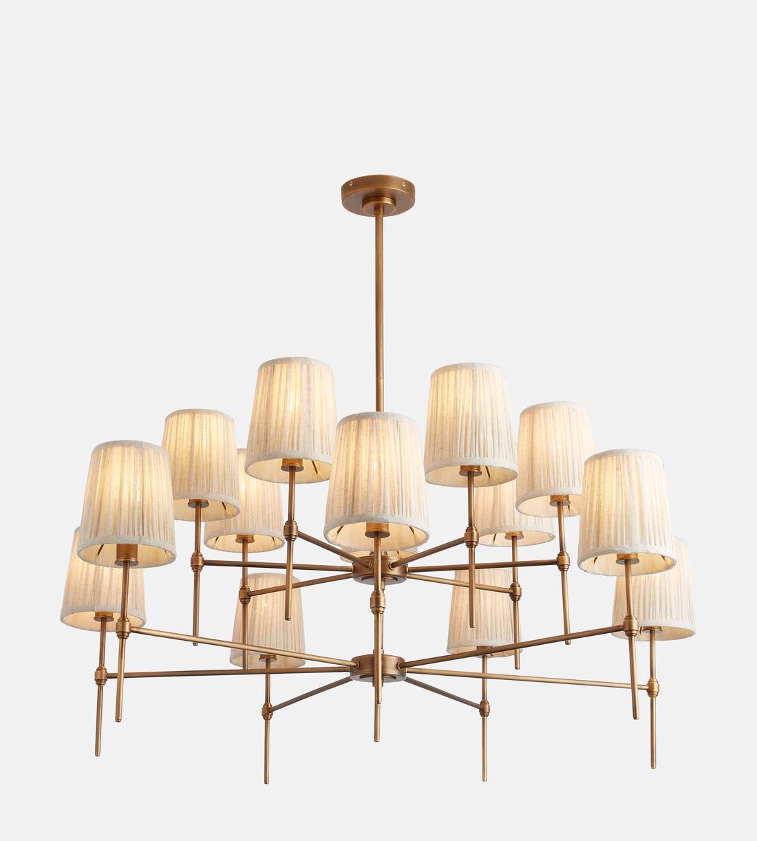 Isobella Chandelier, Antiqued Brass, Large - Blushlighting