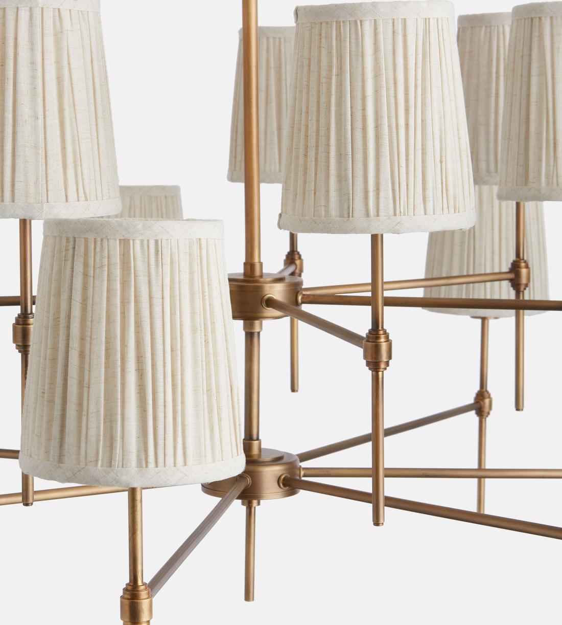 Isobella Chandelier, Antiqued Brass, Large - Blushlighting