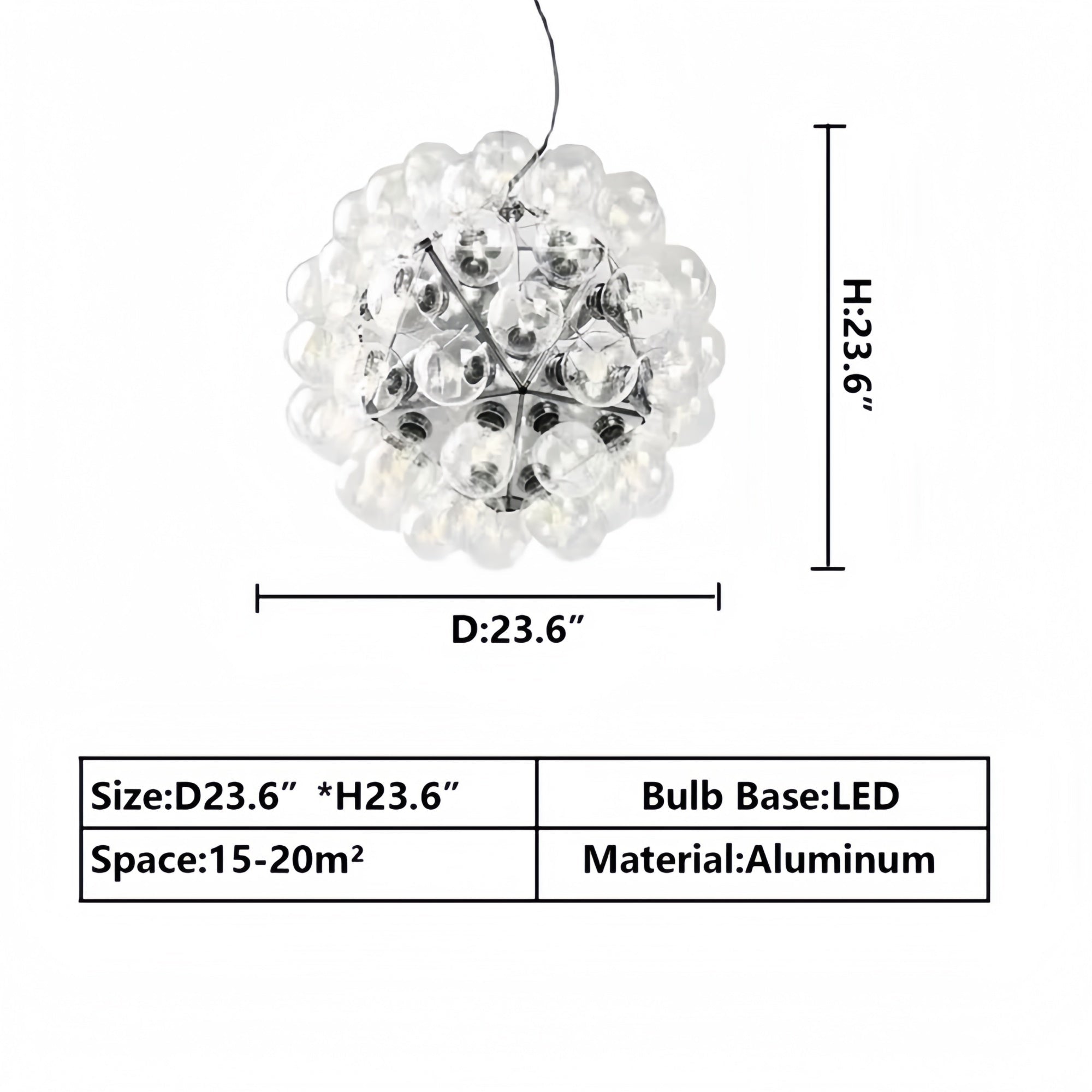 Italian Designer Creative Glass Ball Chandelier Scandinavian Dandelion Hallway/Entryway/Staircase Light Fixture - D41.3"*H41.3"Warm LightBlushlighting