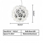 Italian Designer Creative Glass Ball Chandelier Scandinavian Dandelion Hallway/Entryway/Staircase Light Fixture - Blushlighting