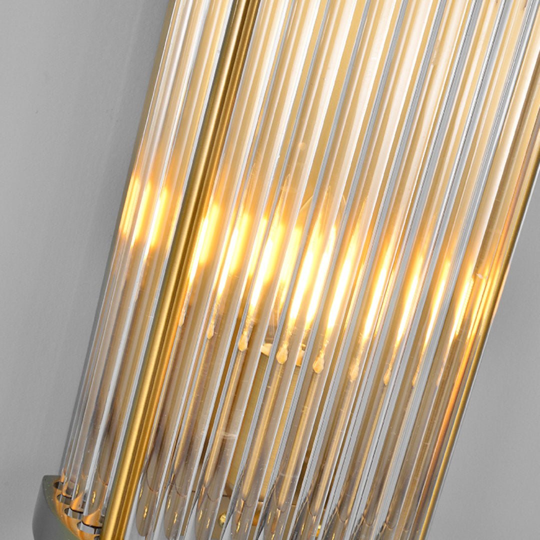 Jadssox Crystal Column Wall Light - Dia 6.3″(16cm) x H 25.6″(65cm) Set Of 2Clear+BronzeBlushlighting