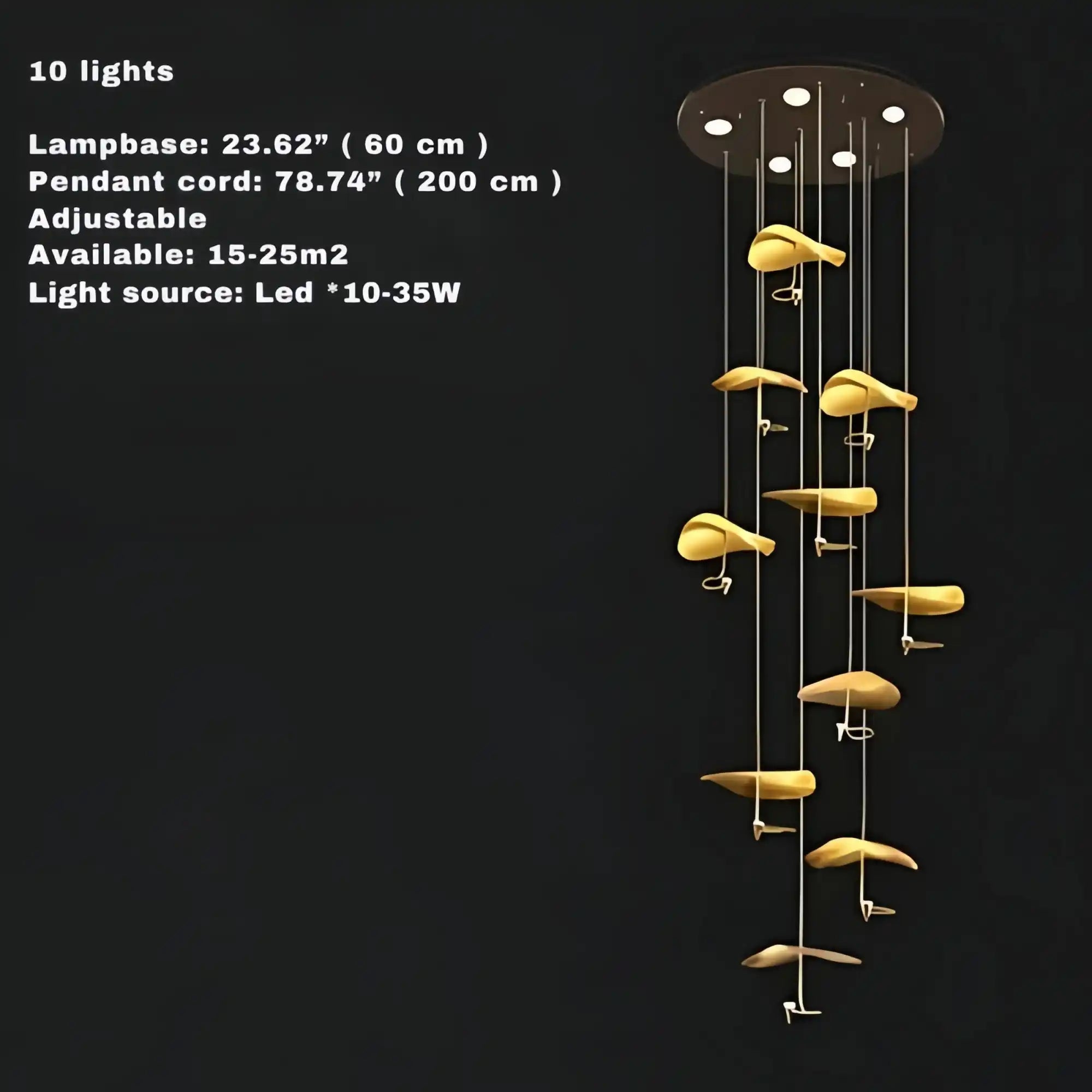 Jenissa Vintage Crystal Staircase Chandelier High Ceiling Luxury Lighting - 3 - LightGoldWarm LightBlushlighting