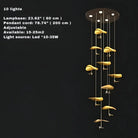 Jenissa Vintage Crystal Staircase Chandelier High Ceiling Luxury Lighting-