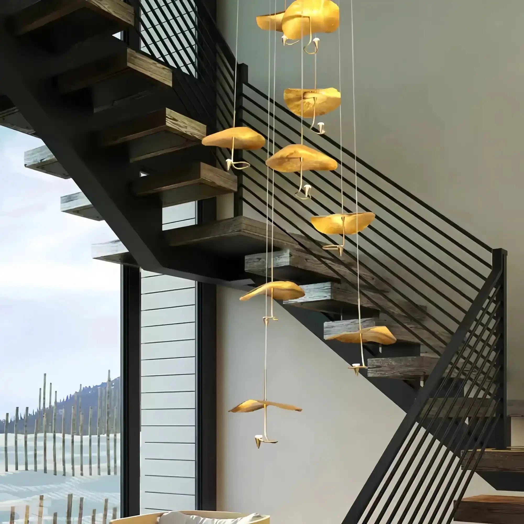 Jenissa Vintage Crystal Staircase Chandelier High Ceiling Luxury Lighting - Blushlighting