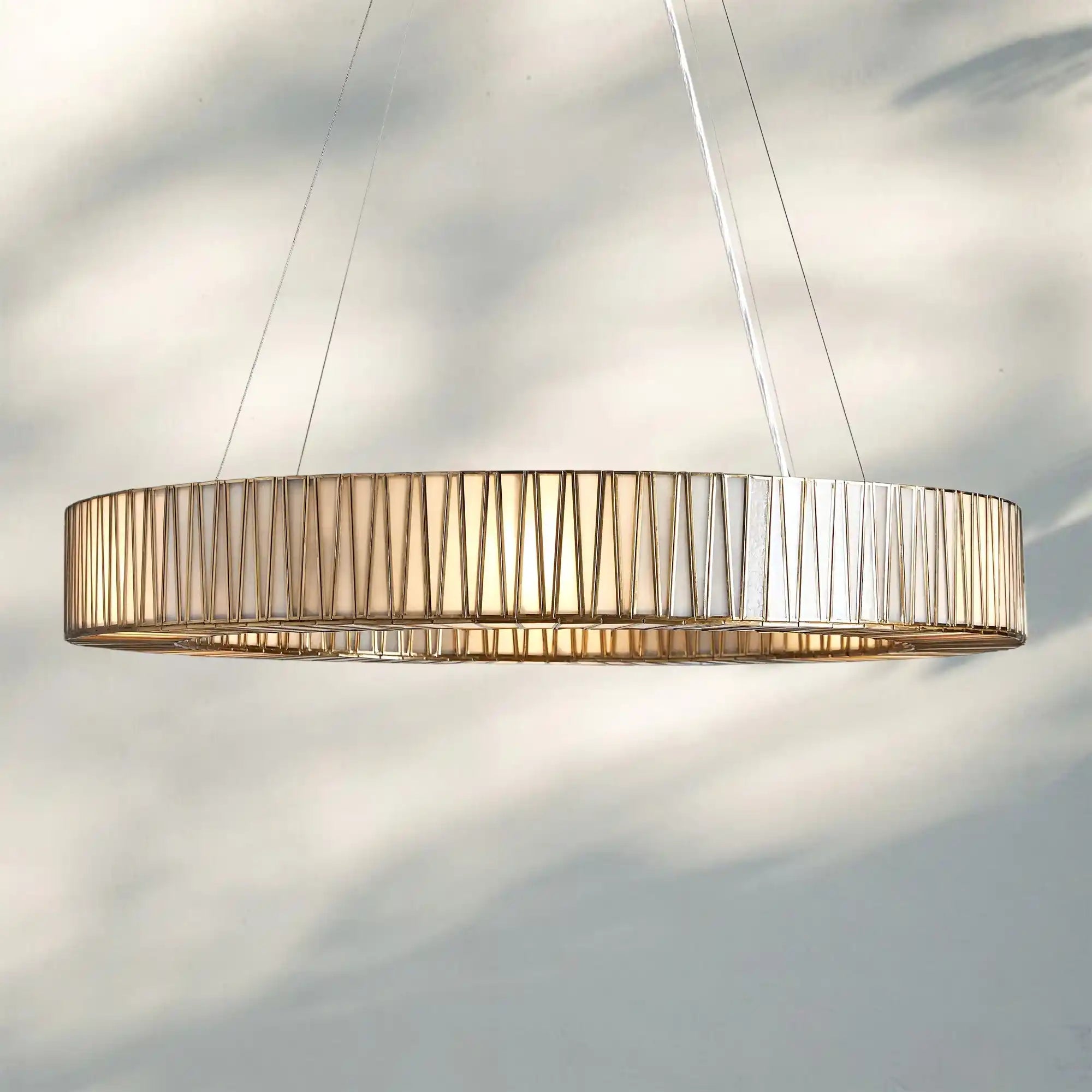 Jeunet Glass Round Chandelier 24" 36'' 42" 60''D - 36"WBrassBlushlighting