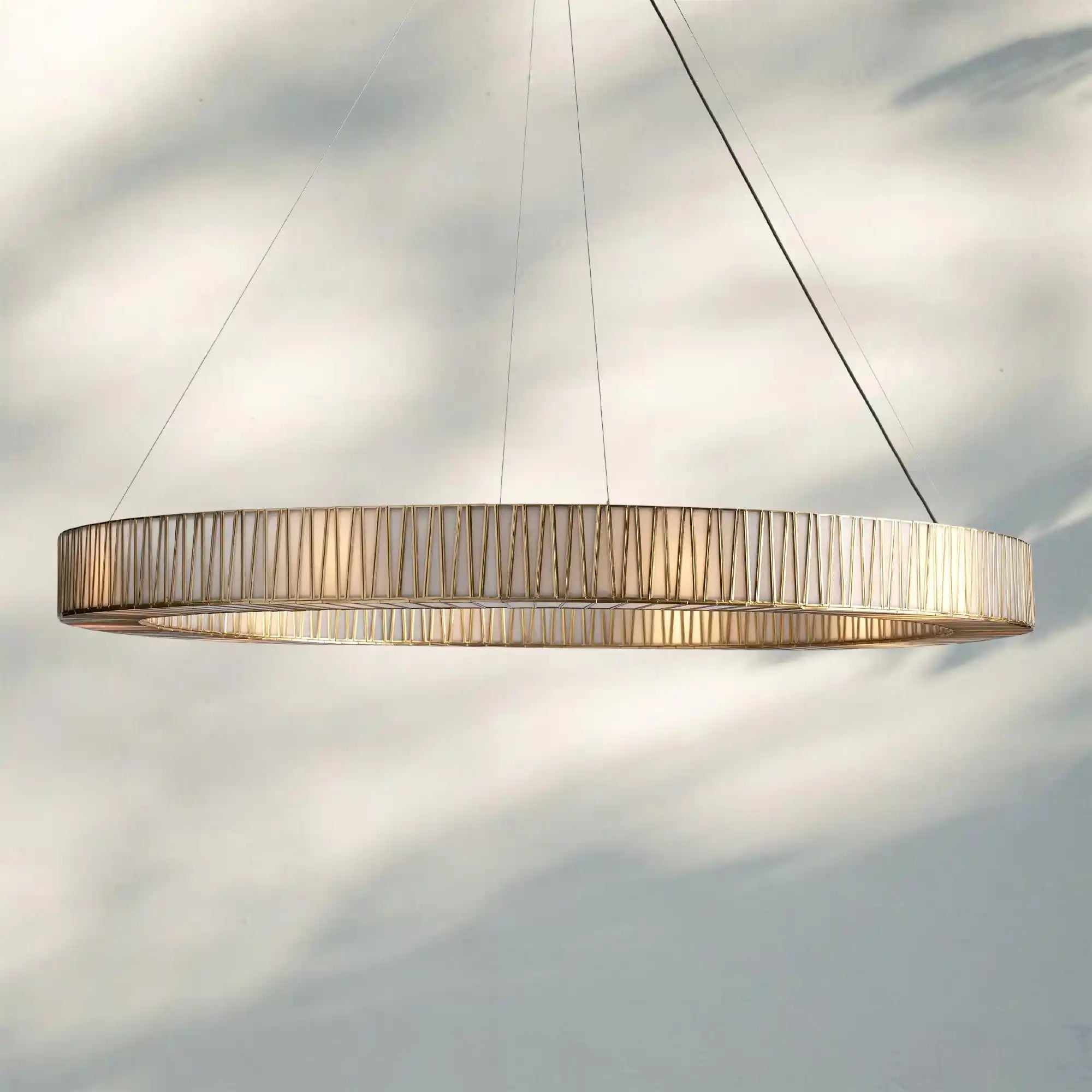 Jeunet Glass Round Chandelier 24" 36'' 42" 60''D - 60"WBrassBlushlighting