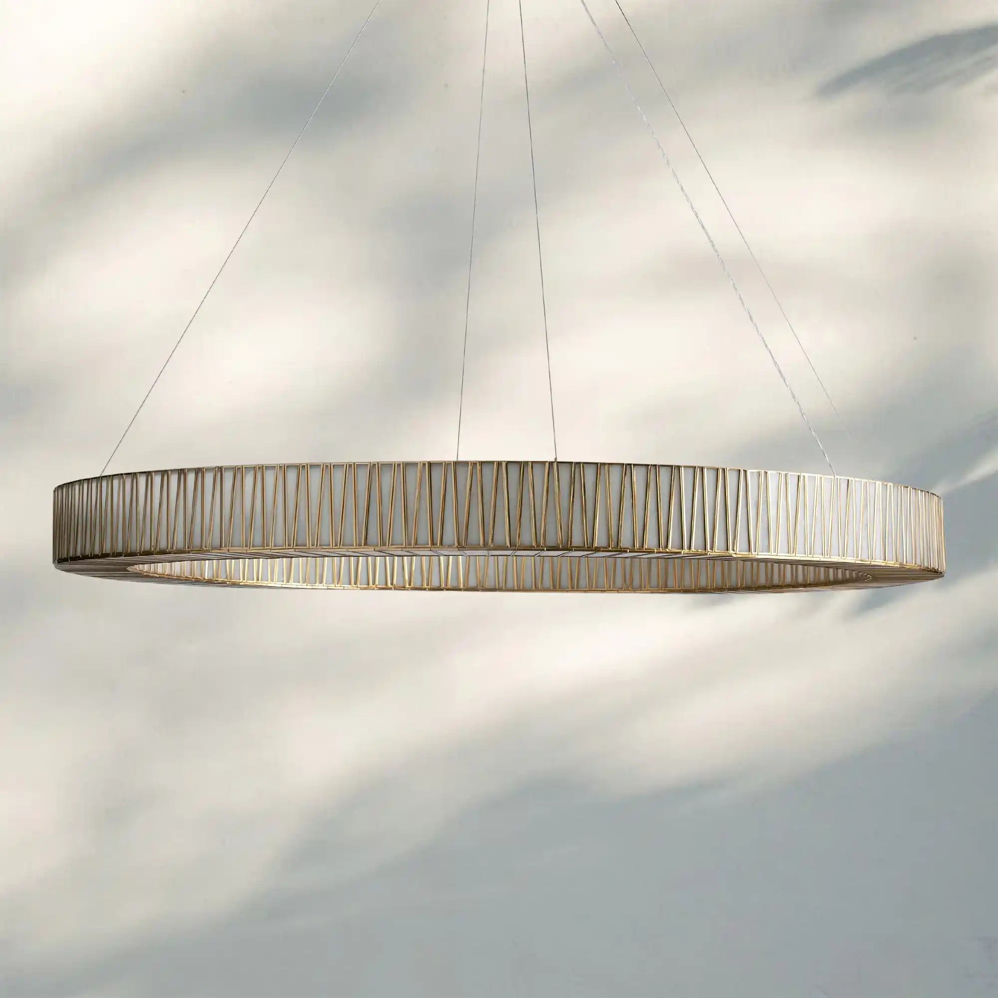 Jeunet Glass Round Chandelier 24" 36'' 42" 60''D - 60"WBrassBlushlighting