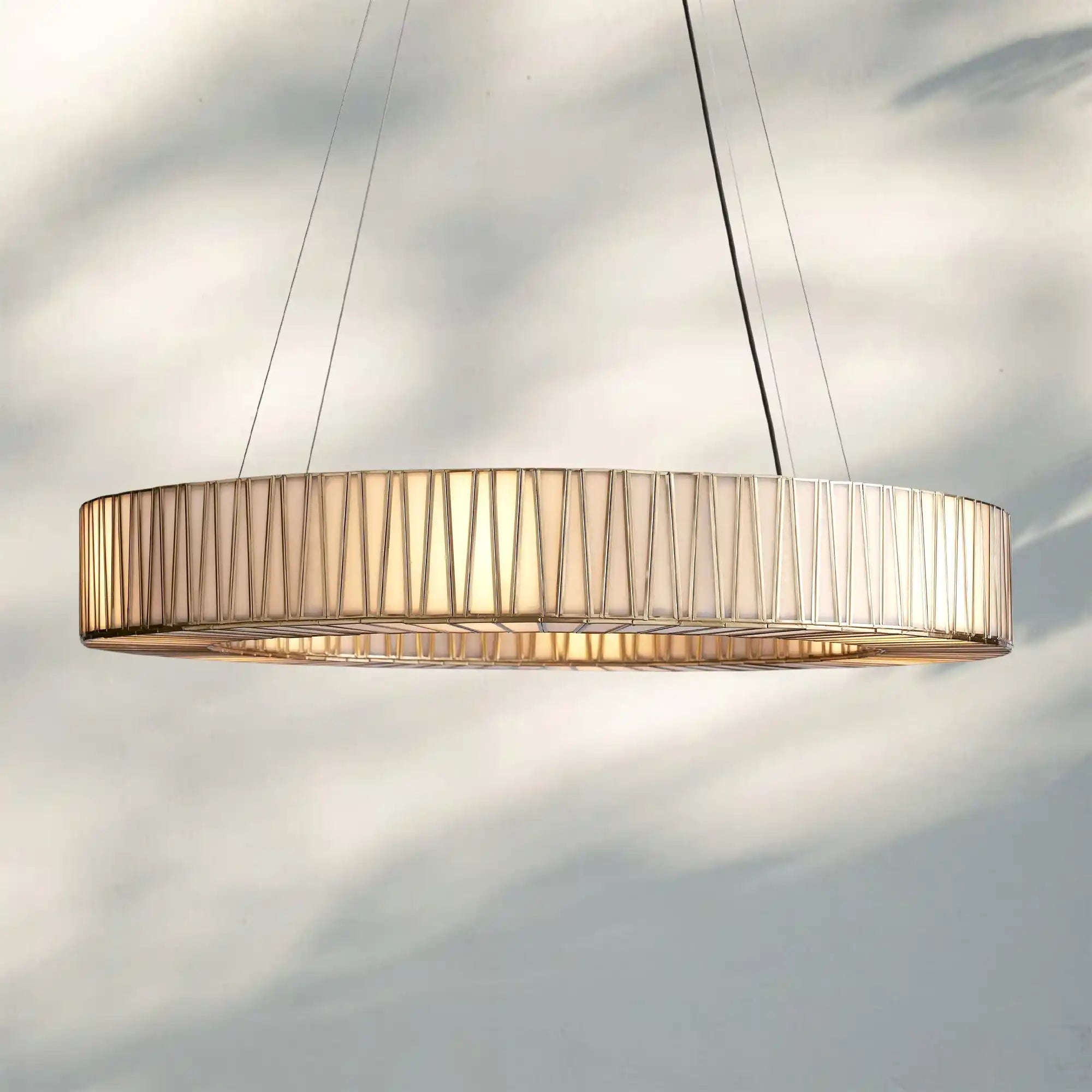 Jeunet Glass Round Chandelier 24" 36'' 42" 60''D - 60"WBrassBlushlighting