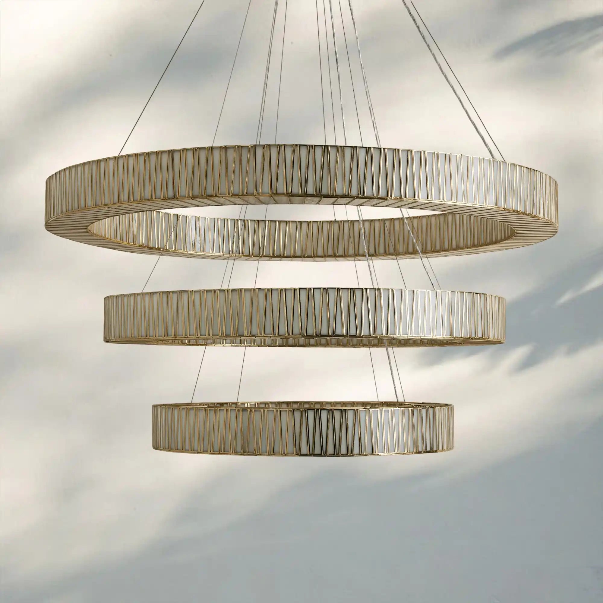 Junet 3 - Tier Round Chandelier - NickelBlushlighting