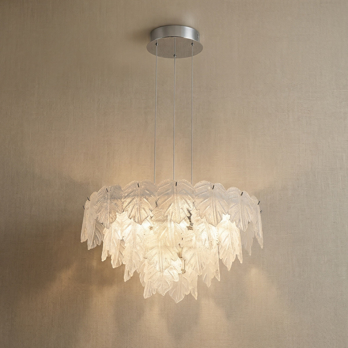 Keira Modern Chrome Chandelier 24" D - Blushlighting