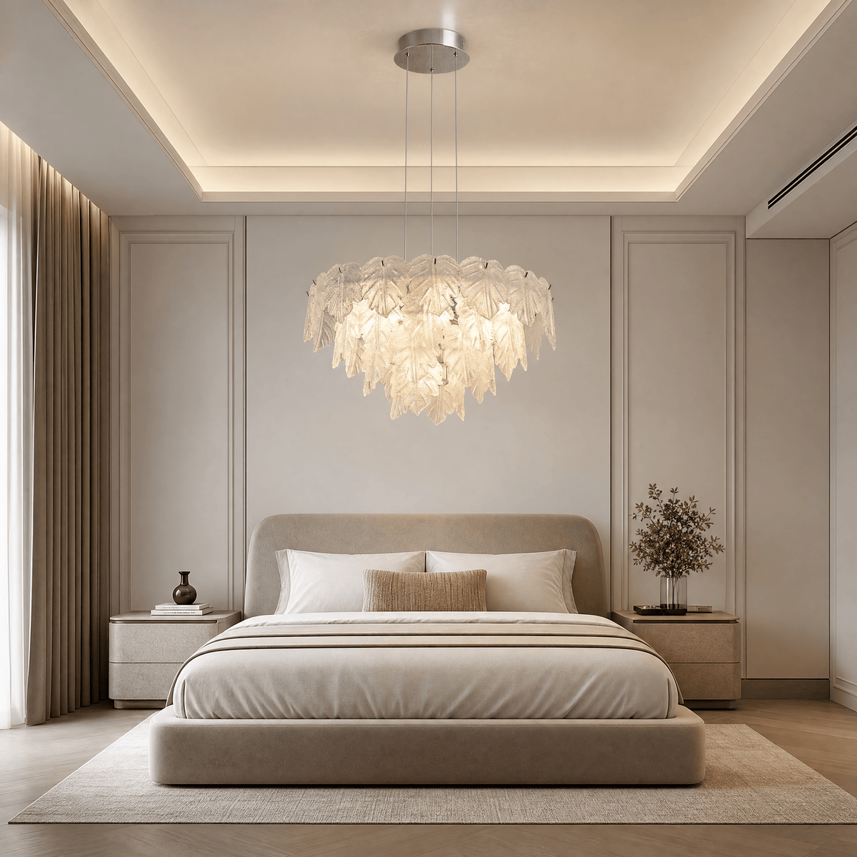 Keira Modern Chrome Chandelier 24" D - Blushlighting