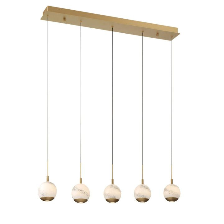 Kimma Lights Linear LED Chandelier-Chandelier-Blushlighting