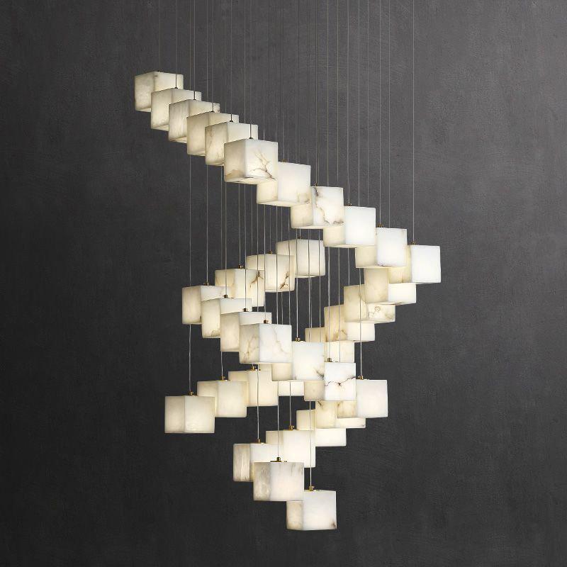 Kybos Alabaster Chandelier Light-36-Light B 27.17" x 27.17" / 69 x 69cm-Blushlighting