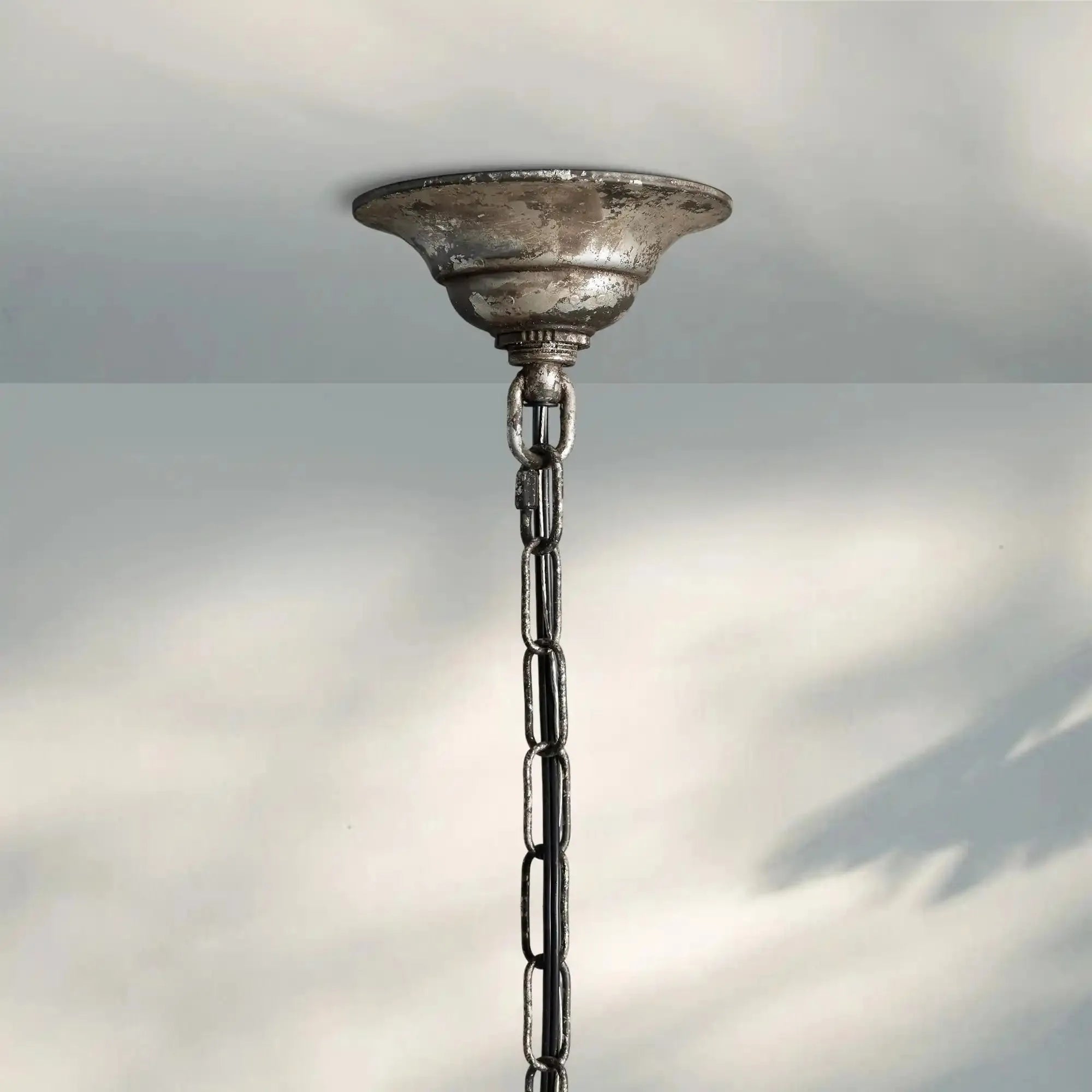 La Cage Pendant - 8"Silver ClayBlushlighting