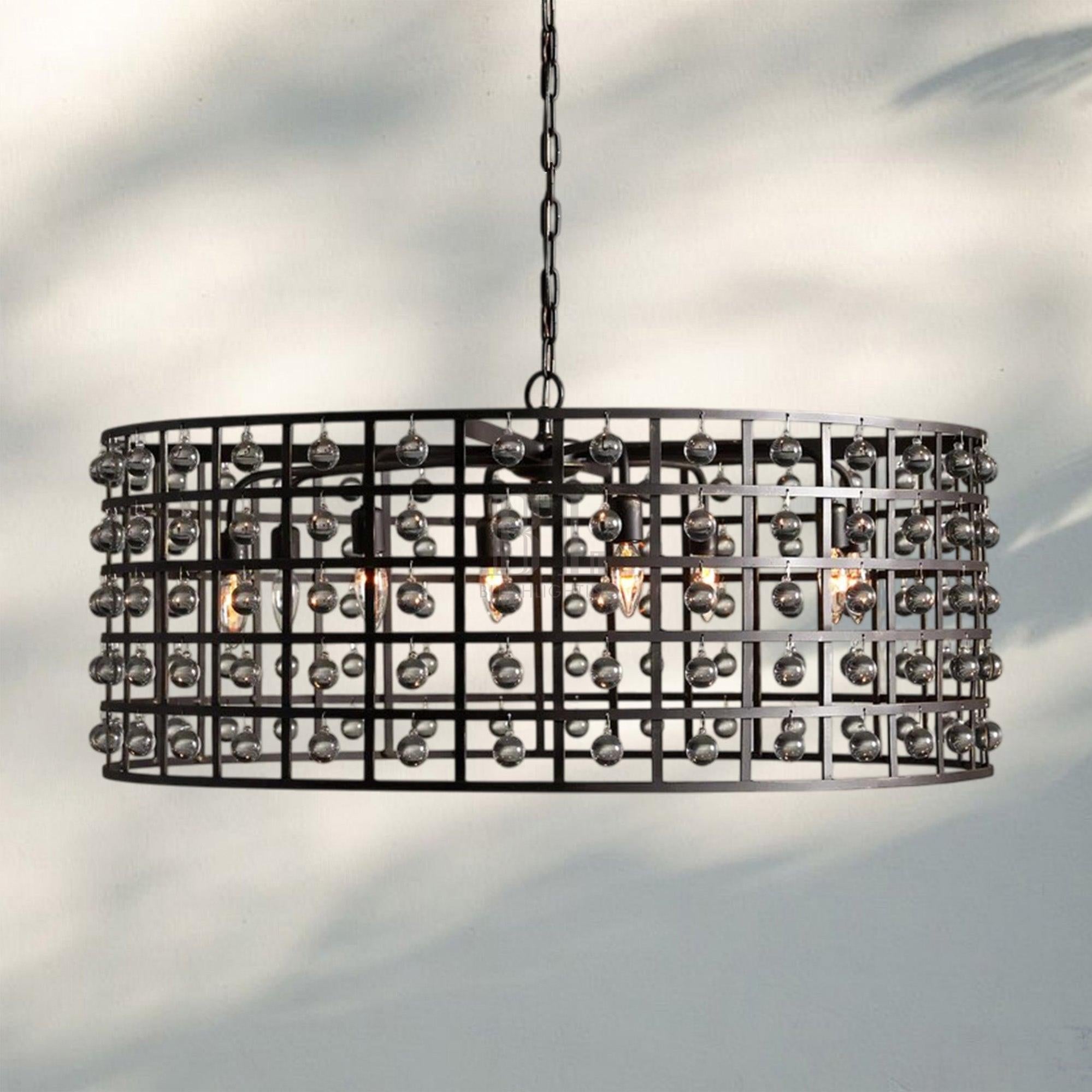 La Caged Round Chandelier 6/8/12 Light-