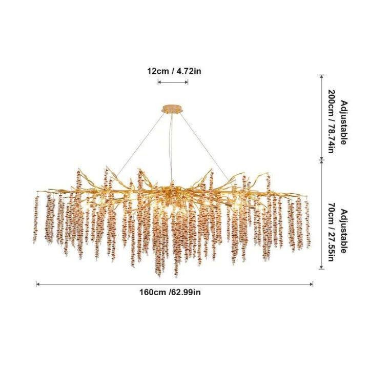 Lacuna Dining Room Branch Chandelier - L120 (L47¼")Blushlighting