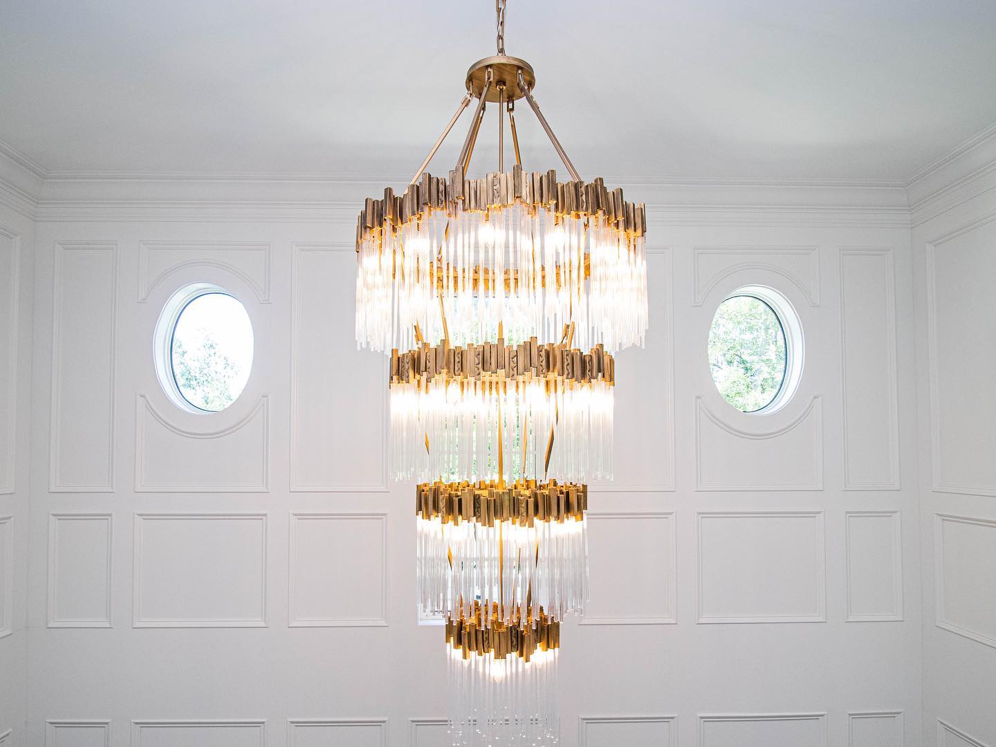 Large Elegant Multi-layers Glam Glass Chandelier for High-ceiling Staircase/Entryway/Living/meeting Room-Chandeliers, Dining Room-Blushlighting-Blushlighting