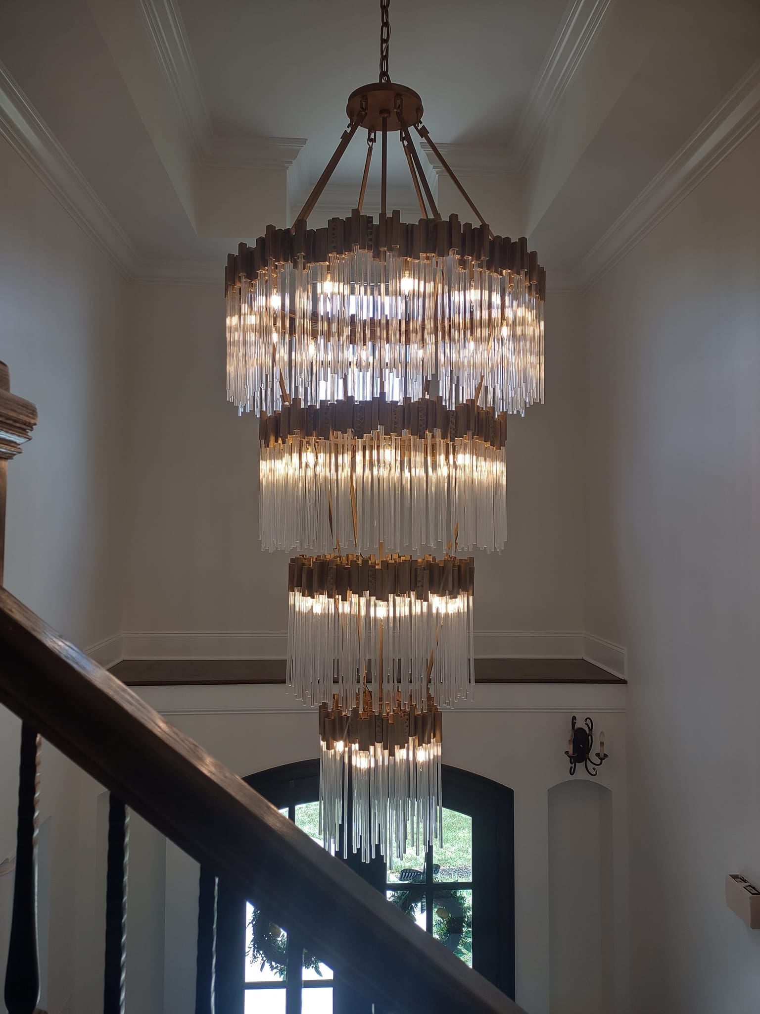 Large Elegant Multi-layers Glam Glass Chandelier for High-ceiling Staircase/Entryway/Living/meeting Room-Chandeliers, Dining Room-Blushlighting-Blushlighting