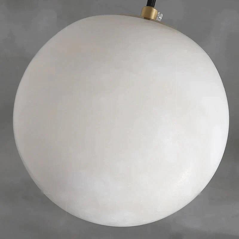 Larry Alabaster Ball Pendant Light For Kitchen Island-Pendant Light-Blushlighting