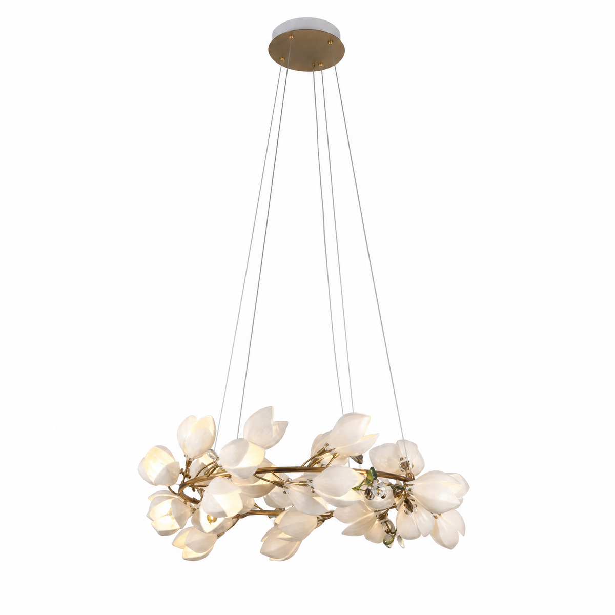 Lauro Ceramic Leaf Chandelier — product photo