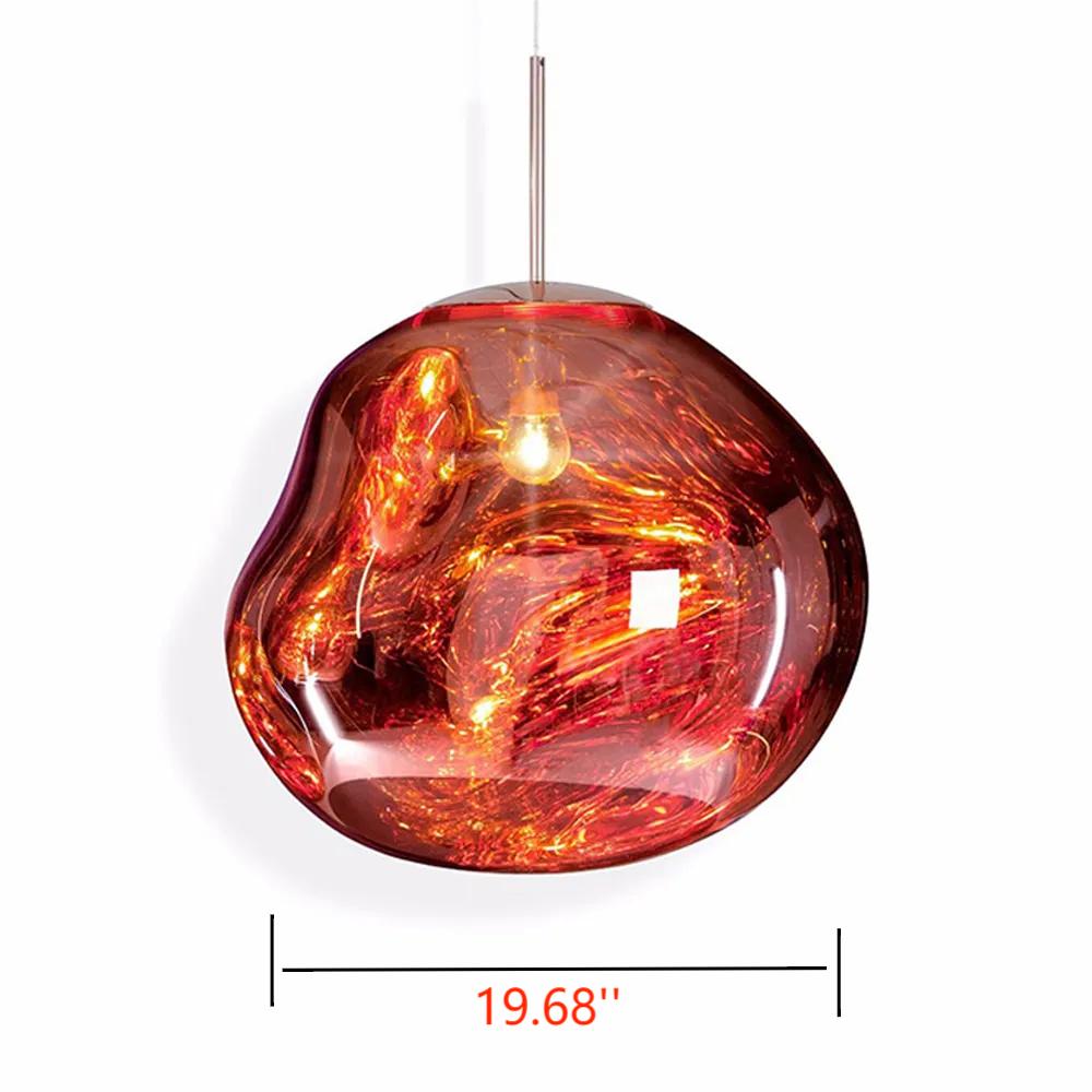 Lava Chandelier Villa Loft Duplex Stairwell Pendant Light - Rose Gold1 Ball - DIA 19.68'' / 50cmBlushlighting
