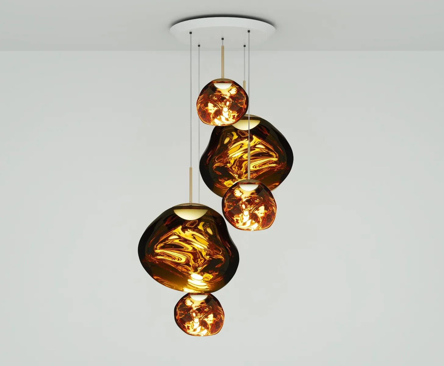 Lava Chandelier Villa Loft Duplex Stairwell Pendant Light - Gold5 Balls - Style ABlushlighting