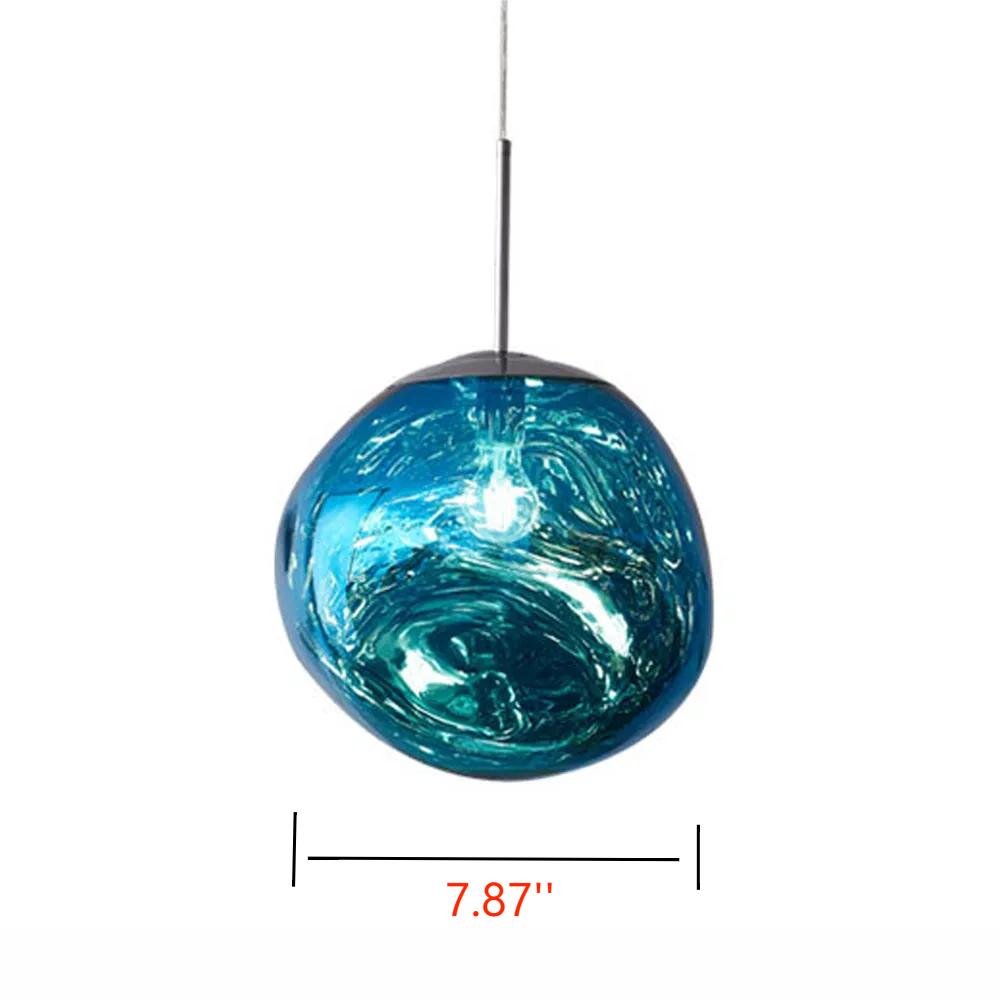 Lava Chandelier Villa Loft Duplex Stairwell Pendant Light - Blue1 Ball - DIA 7.87'' / 20cmBlushlighting