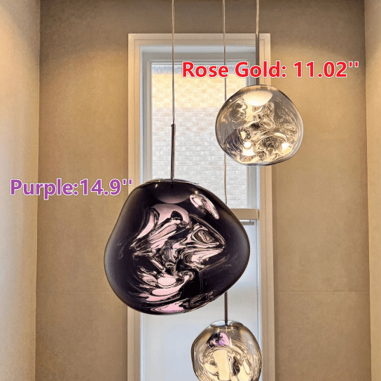 Lava Chandelier Villa Loft Duplex Stairwell Pendant Light - Rose Gold5 Balls - Style ABlushlighting