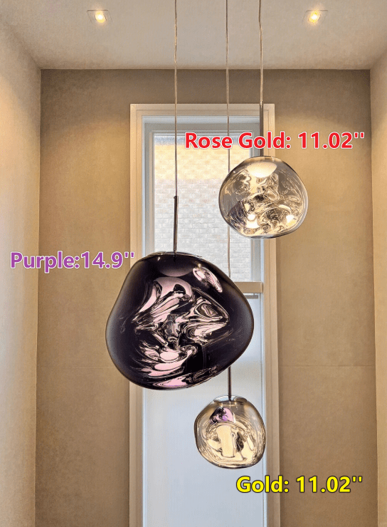 Lava Chandelier Villa Loft Duplex Stairwell Pendant Light - Rose Gold5 Balls - Style ABlushlighting