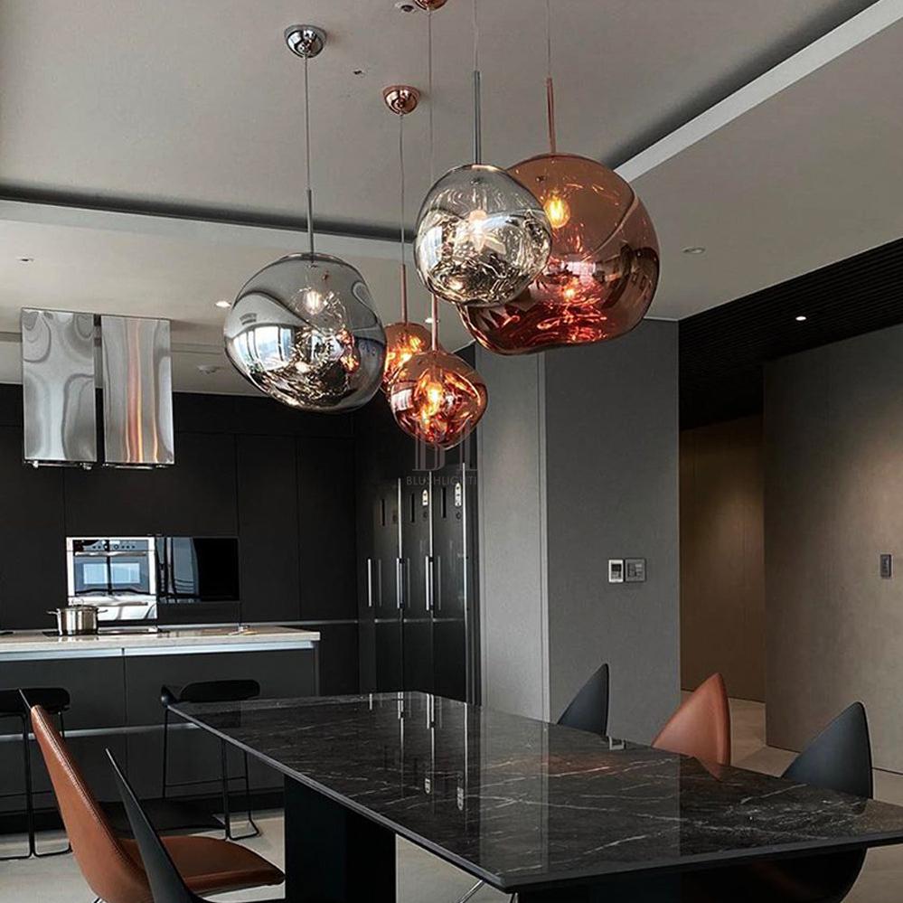 Lava Chandelier Villa Loft Duplex Stairwell Pendant Light - Gold1 Ball - DIA 7.87'' / 20cmBlushlighting