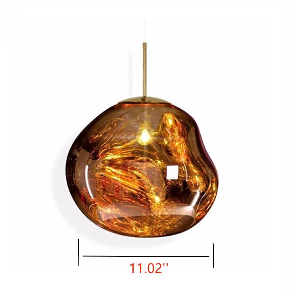 Lava Chandelier Villa Loft Duplex Stairwell Pendant Light - Gold1 Ball - DIA 11.02'' / 28cmBlushlighting
