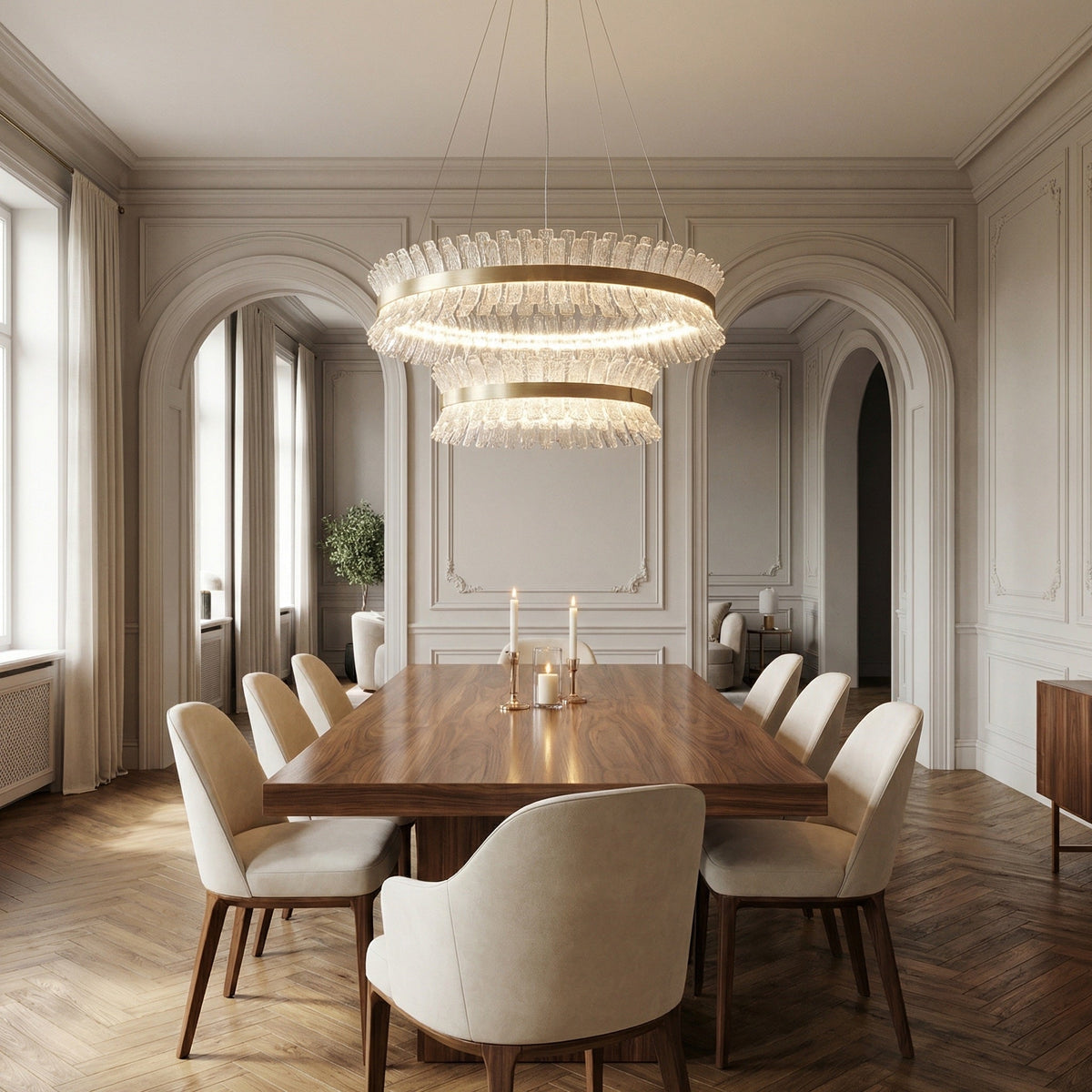 Lawson Modern Living Room Chandelier 31" - Ø31.5"+Ø17.3" × H15.7" (Ø80+Ø44 × H40 cm)Blushlighting