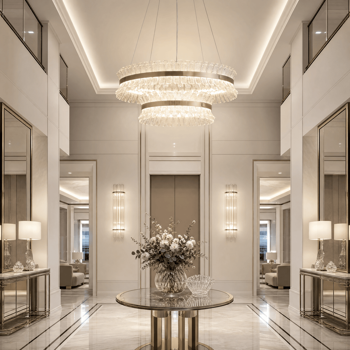 Lawson Modern Living Room Chandelier 31" - Ø31.5"+Ø17.3" × H15.7" (Ø80+Ø44 × H40 cm)Blushlighting