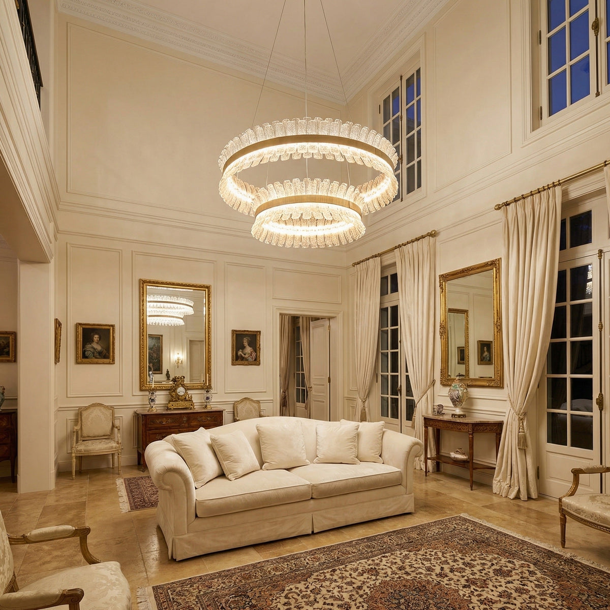 Lawson Modern Living Room Chandelier 31" - Ø31.5"+Ø17.3" × H15.7" (Ø80+Ø44 × H40 cm)Blushlighting