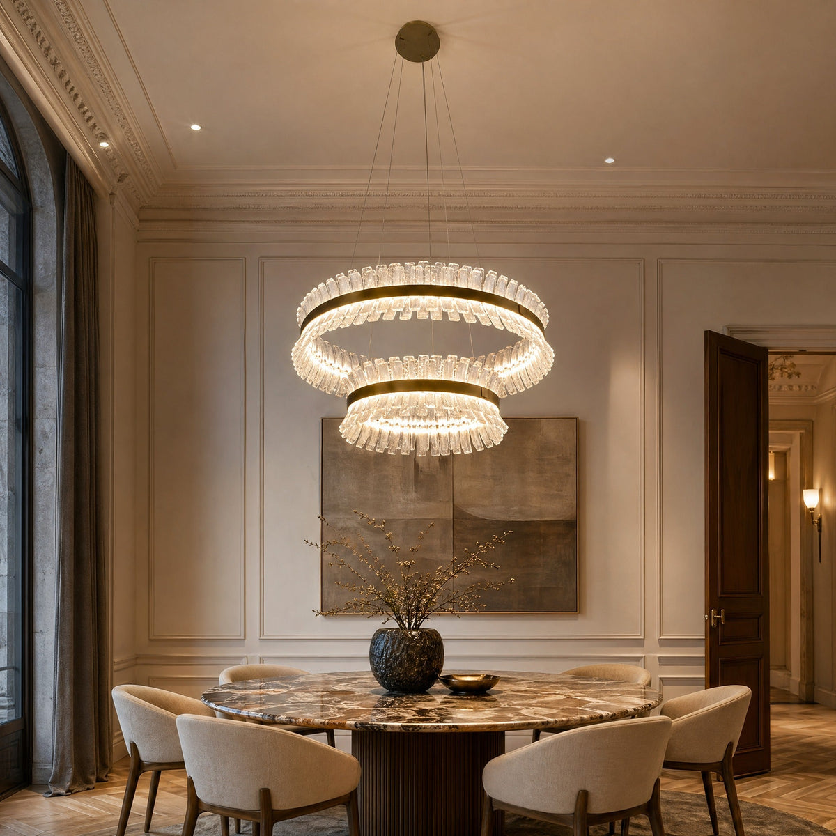 Lawson Modern Living Room Chandelier 31" - Ø31.5"+Ø17.3" × H15.7" (Ø80+Ø44 × H40 cm)Blushlighting
