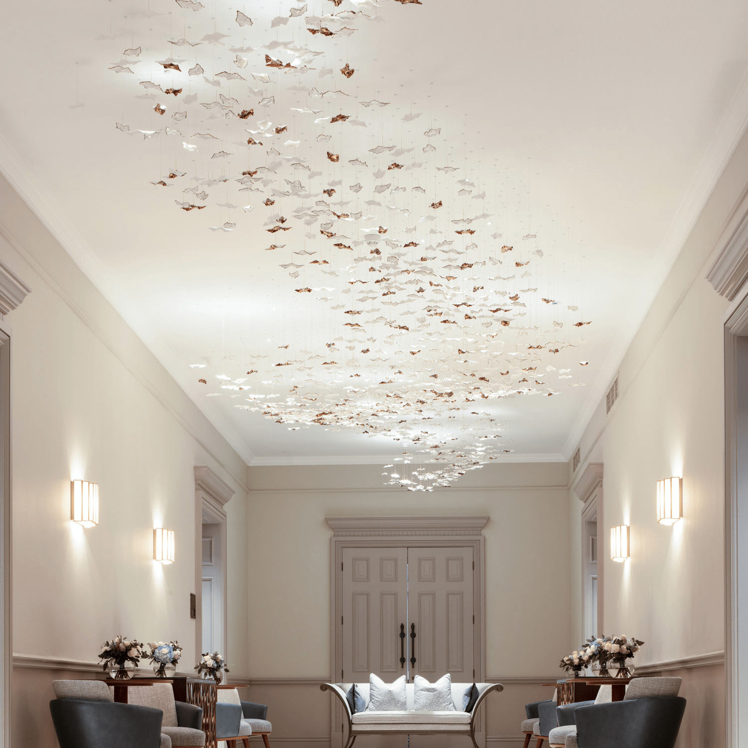 Leaf Twisted Sculptural Customize Chandelier - Support Customized DrawingsBlushlighting