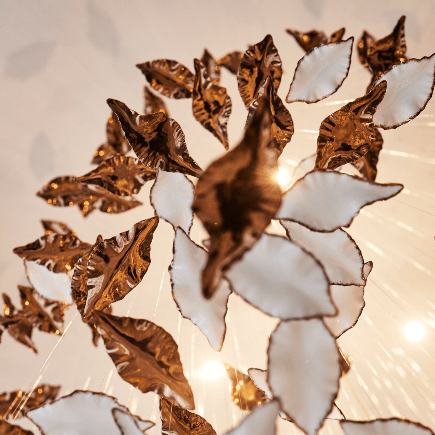 Leaf Twisted Sculptural Customize Chandelier - Support Customized DrawingsBlushlighting