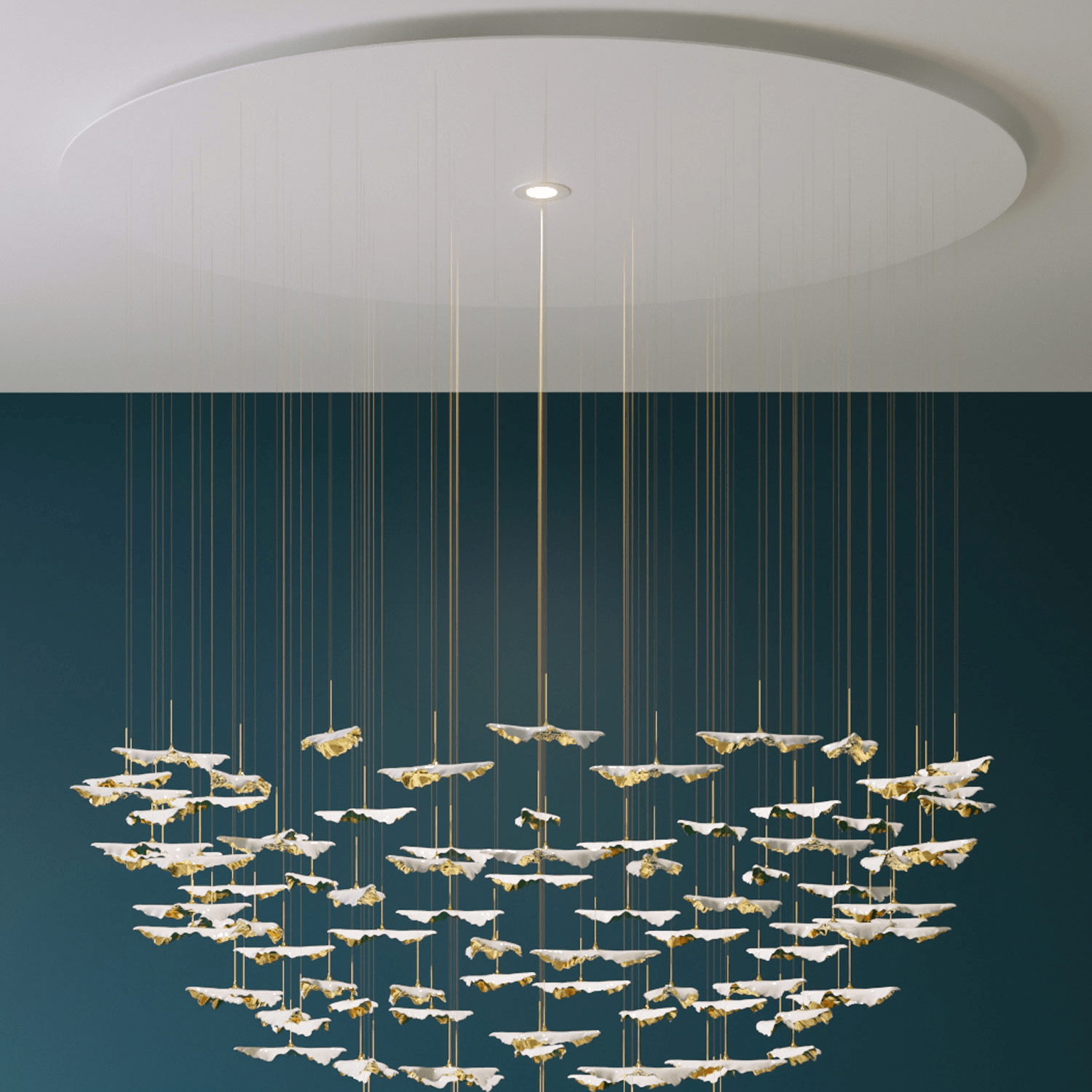 Leaf Twisted Sculptural Customize Chandelier - Support Customized DrawingsBlushlighting