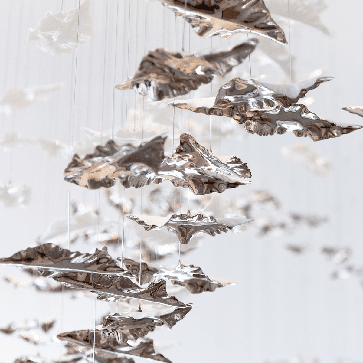 Leaf Twisted Sculptural Customize Chandelier - Support Customized DrawingsBlushlighting