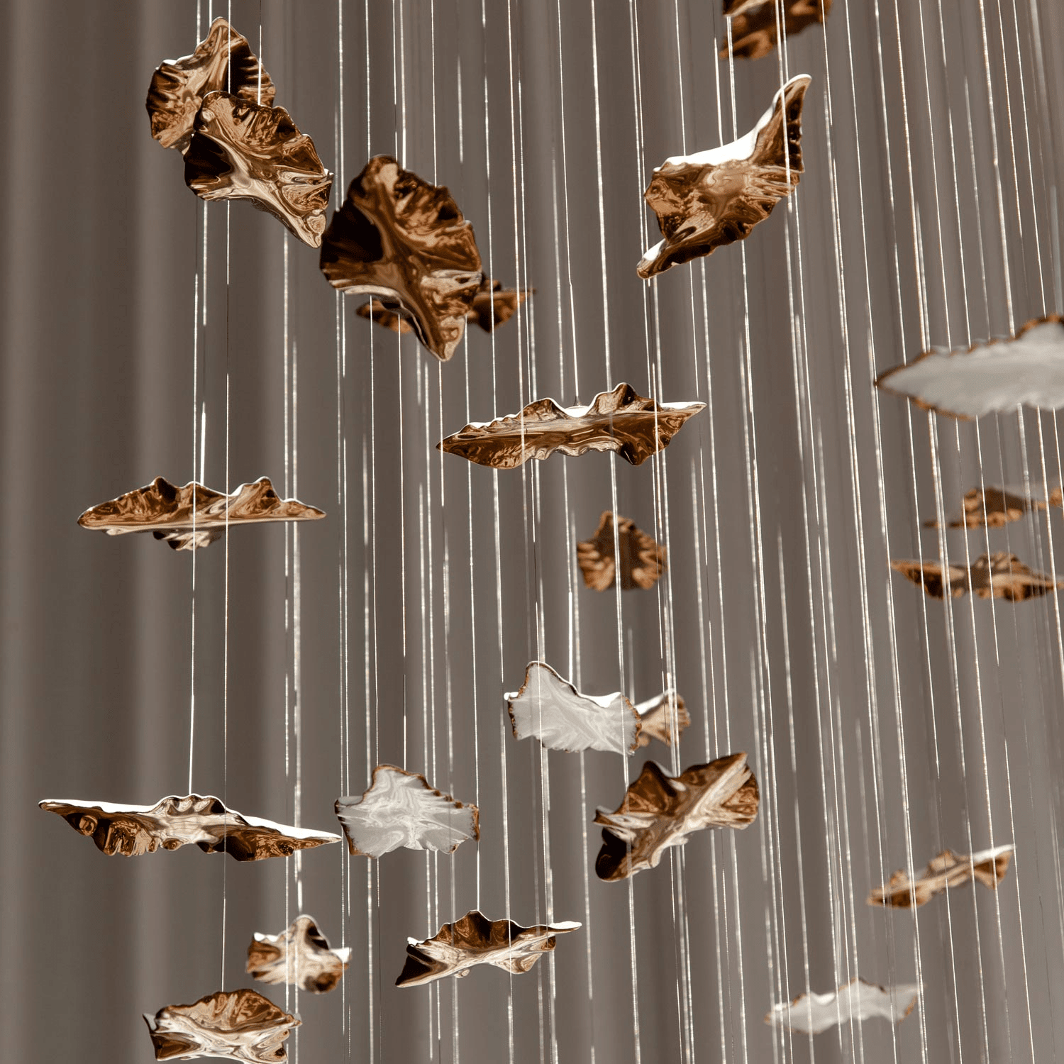 Leaf Twisted Sculptural Customize Chandelier - Support Customized DrawingsBlushlighting
