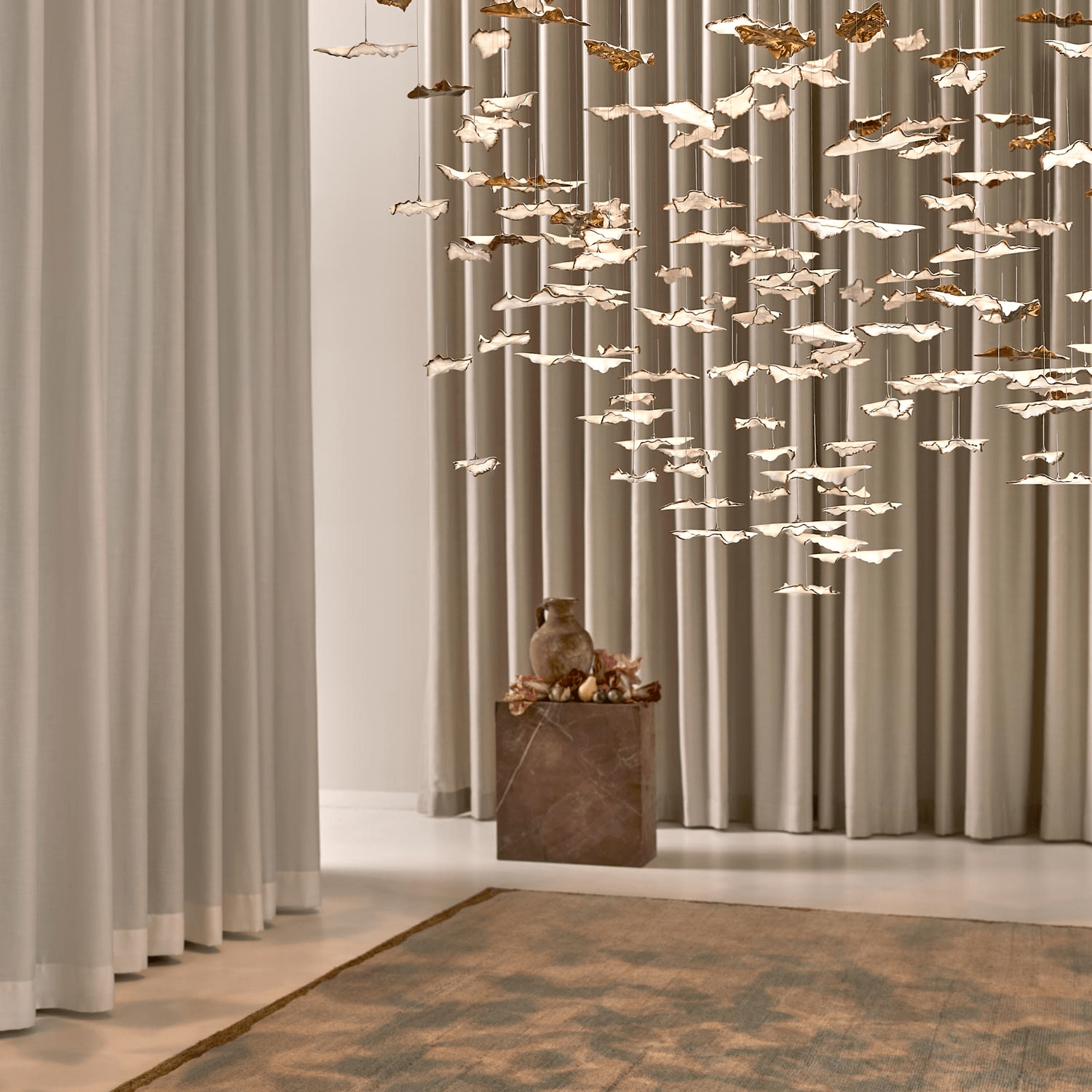 Leaf Twisted Sculptural Customize Chandelier - Support Customized DrawingsBlushlighting