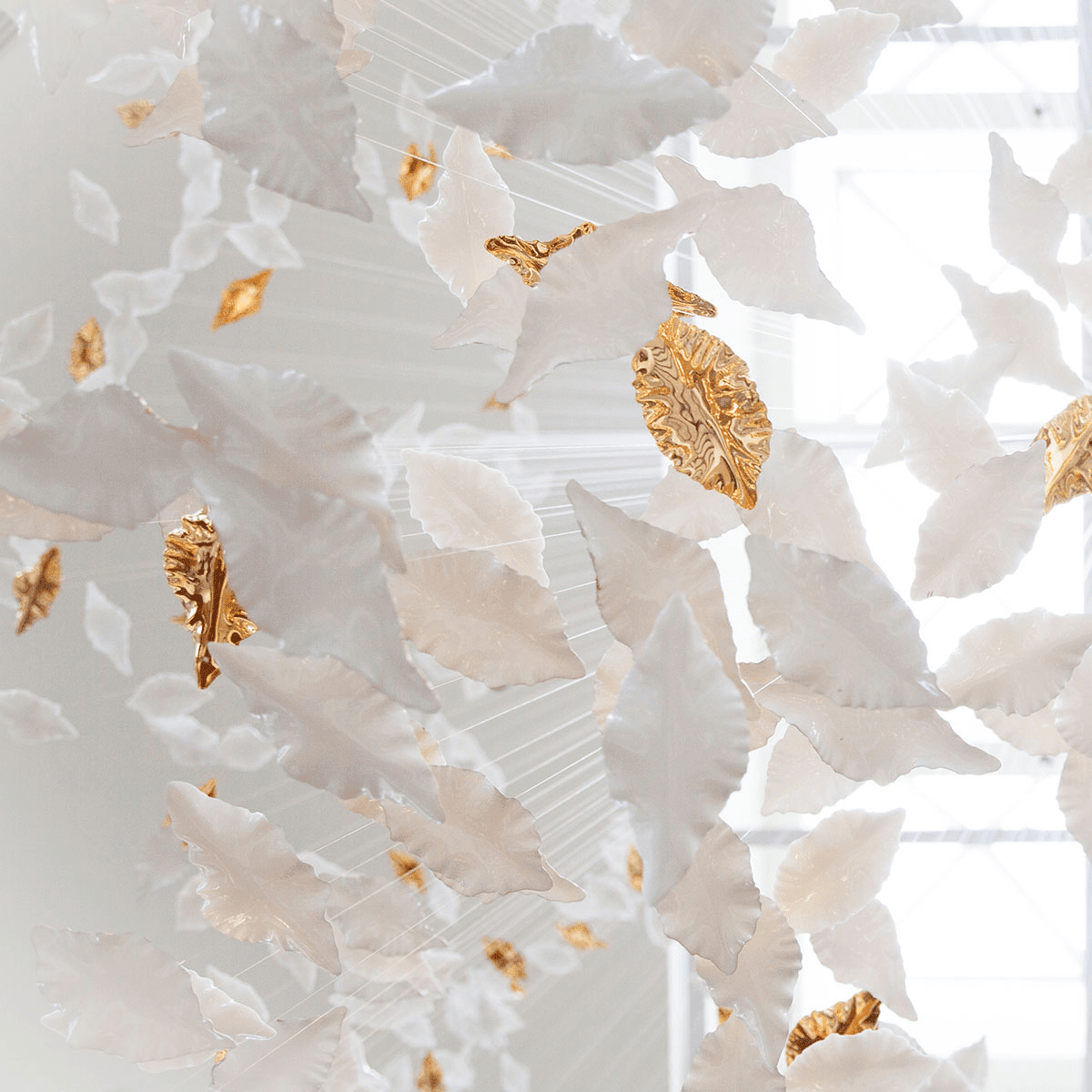 Leaf Twisted Sculptural Customize Chandelier - Support Customized DrawingsBlushlighting