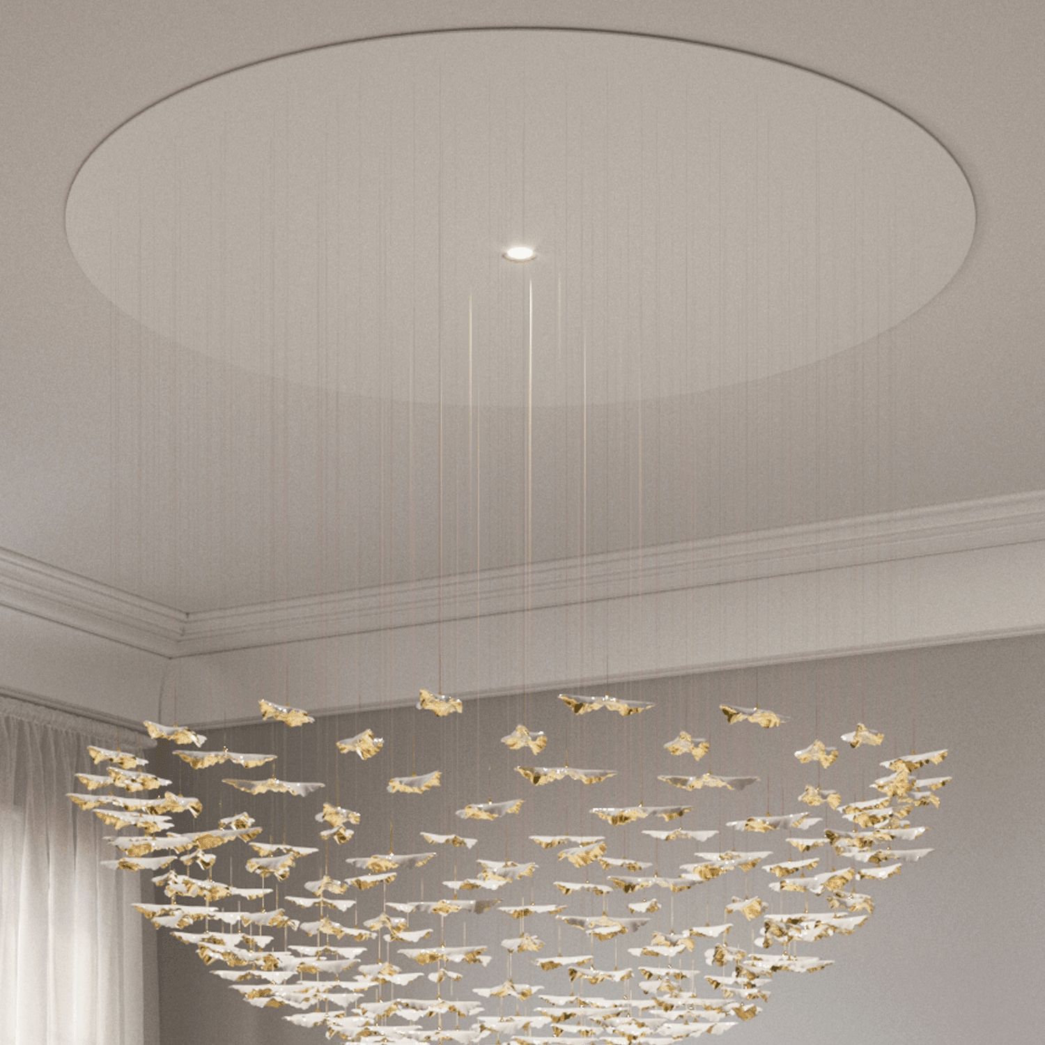 Leaf Twisted Sculptural Customize Chandelier - Support Customized DrawingsBlushlighting